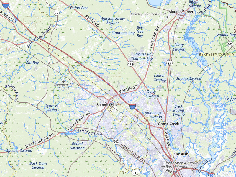 Radar-estimated hail-size map of the storm over Summerville, SC on Jul 12, 2026