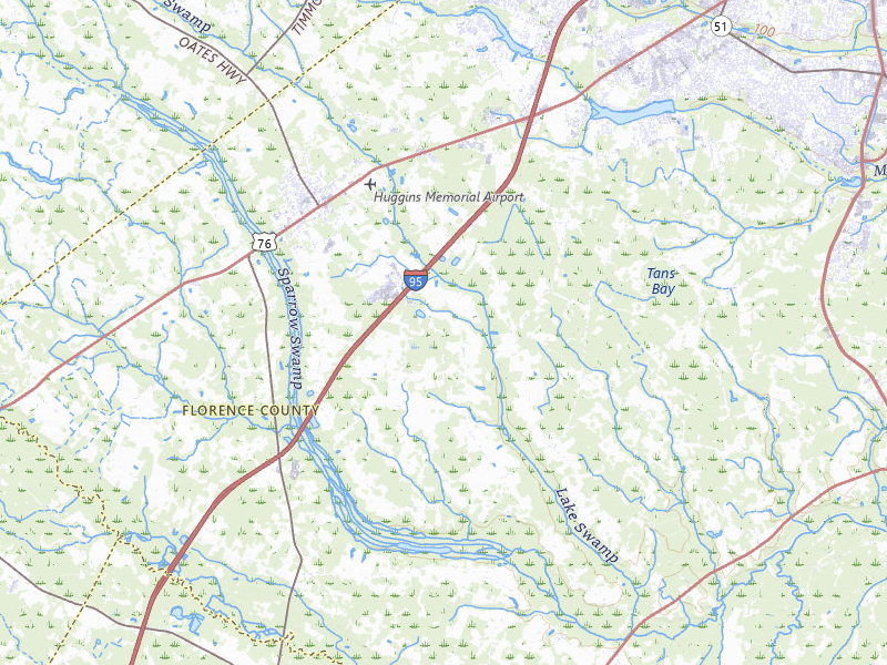 Radar-estimated hail-size map of the storm over Timmonsville, SC on Jul 12, 2026