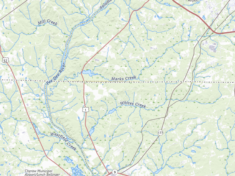 Radar-estimated hail-size map of the storm over Wallace, SC on Jul 5, 2026