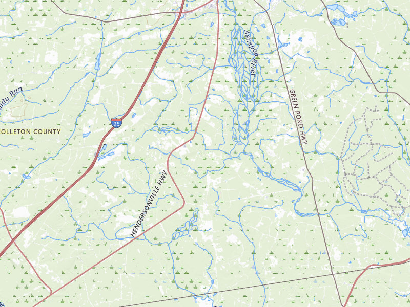 NEXRAD radar-signature map of the hail over Walterboro, SC