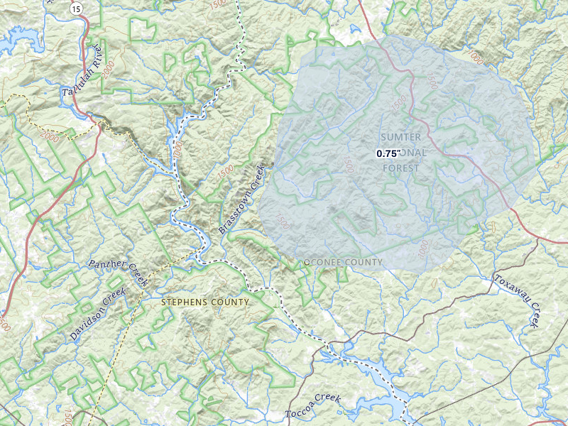 NEXRAD radar-signature map of the hail storm over Westminster, SC on Jul 5, 2026
