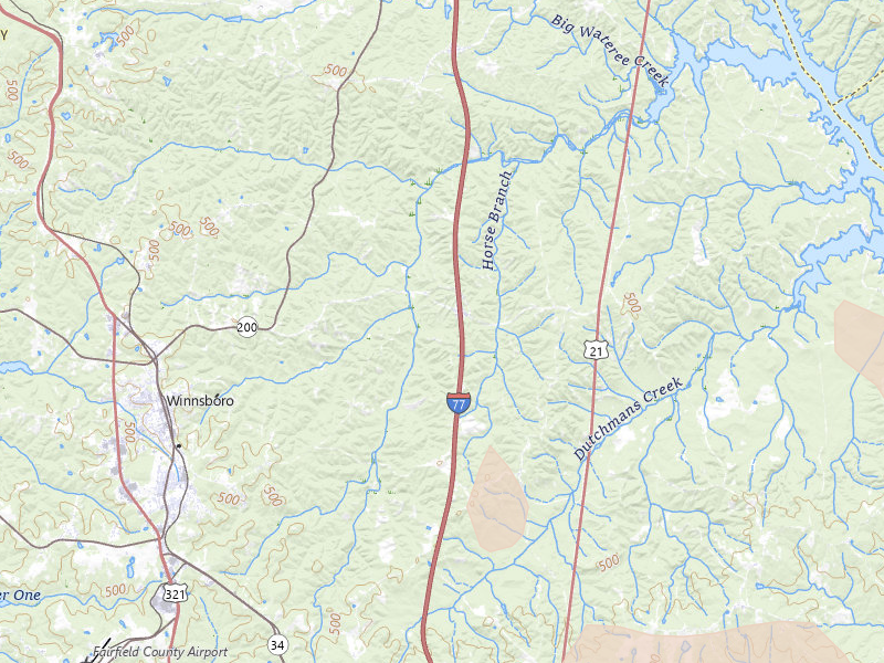Radar-estimated hail-size map of the storm over Winnsboro, SC on Sep 5, 2026