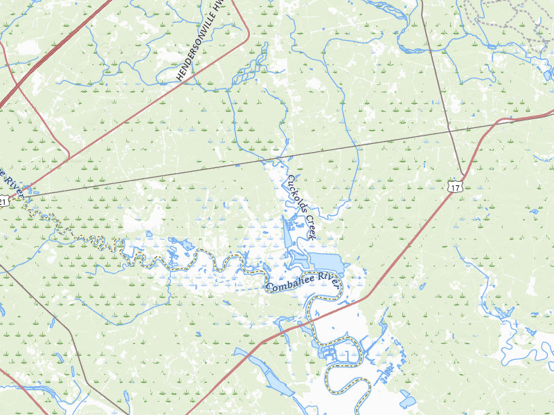 Radar-estimated hail-size map of the storm over Yemassee, SC