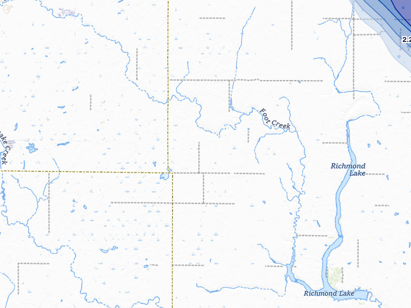 NEXRAD radar-signature map of the hail storm over Aberdeen, SD on Jul 24, 2026