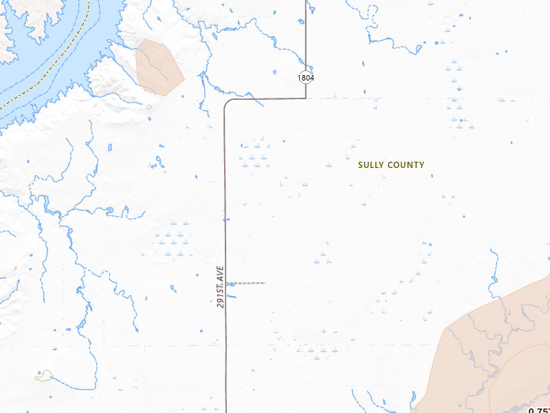 Radar-estimated hail-size map of the storm over Agar, SD on Apr 22, 2026