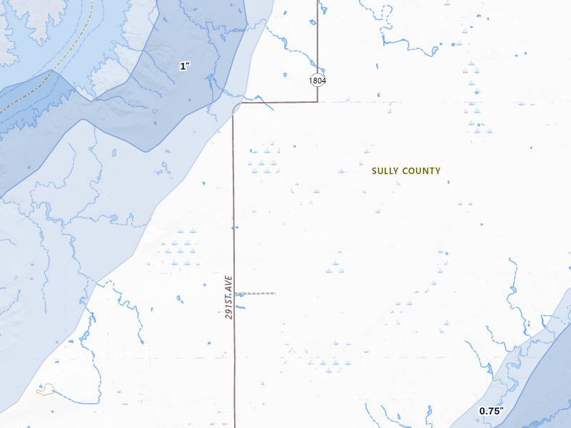 NEXRAD radar-signature map of the hail storm over Agar, SD on Apr 22, 2026