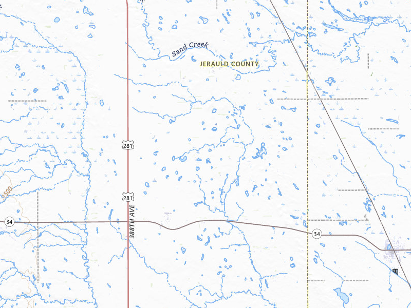 Radar-estimated hail-size map of the storm over Alpena, SD on Jun 3, 2026