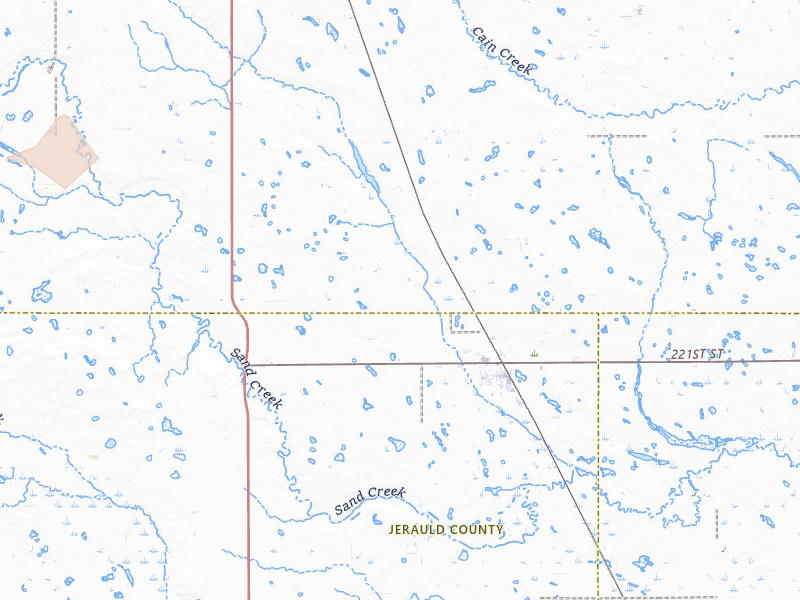 Radar-estimated hail-size map of the storm over Alpena, SD on Jul 25, 2026