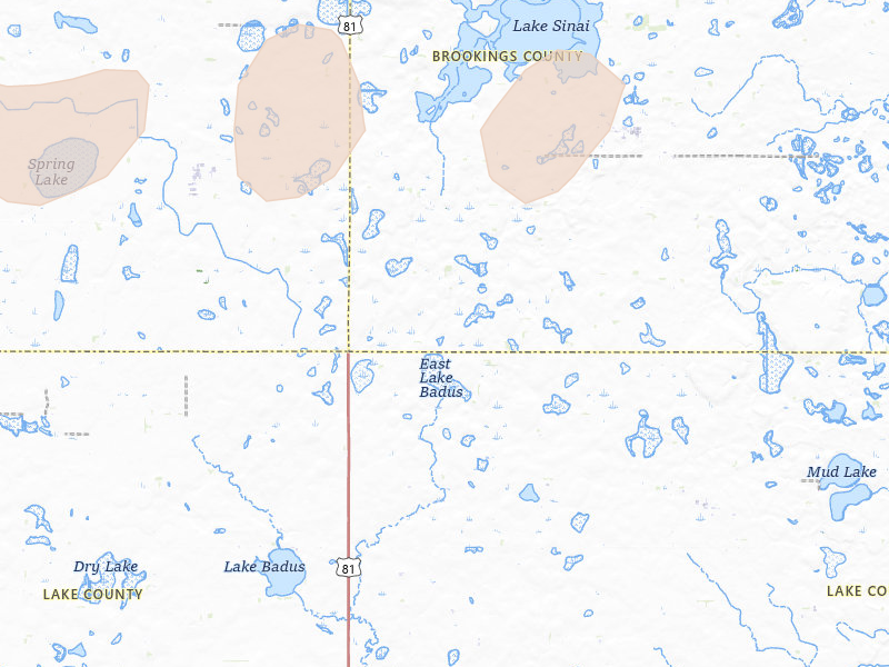 Radar-estimated hail-size map of the storm over Arlington, SD on Aug 3, 2026