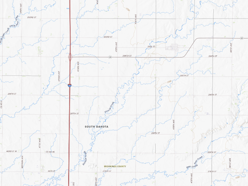 NEXRAD radar-signature map of the hail storm over Aurora, SD on Aug 6, 2026