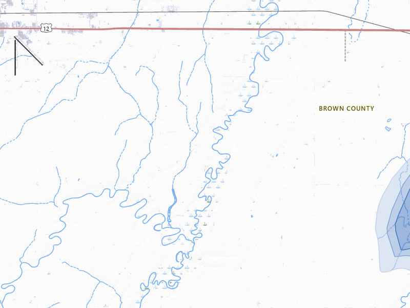 NEXRAD radar-signature map of the hail storm over Bath, SD on Jun 29, 2026