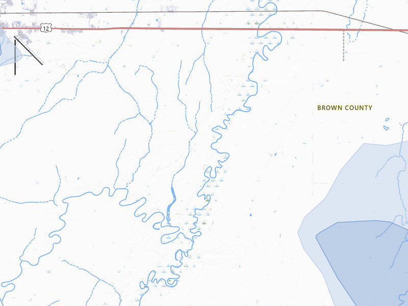 NEXRAD radar-signature map of the hail storm over Bath, SD on Jul 7, 2026