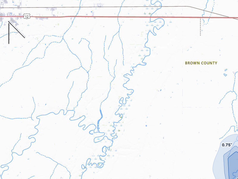 NEXRAD radar-signature map of the hail storm over Bath, SD on Jul 24, 2026