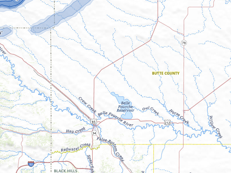 NEXRAD radar-signature map of the hail storm over Belle Fourche, SD on Jun 7, 2026