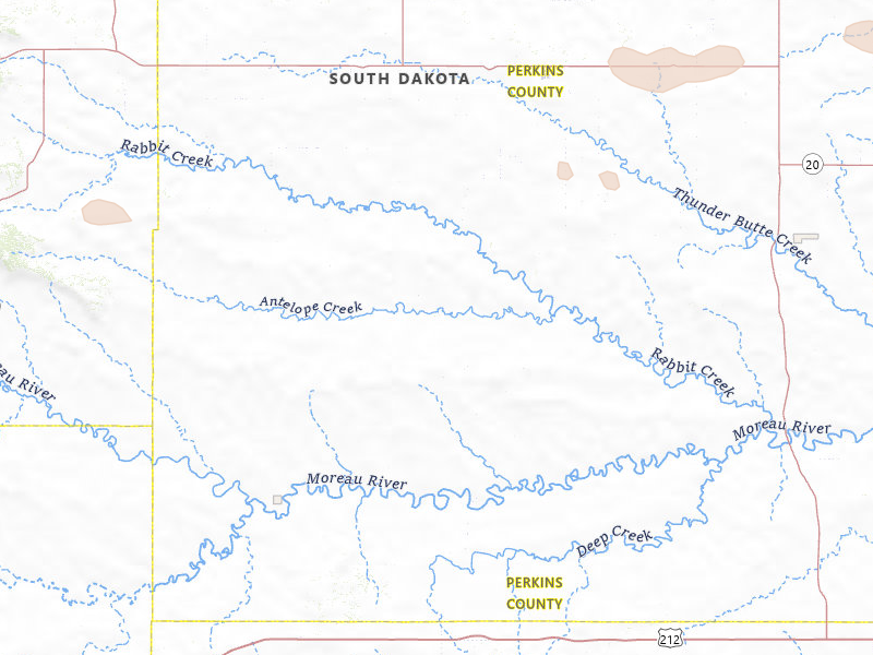 Radar-estimated hail-size map of the storm over Bison, SD on Jul 9, 2026
