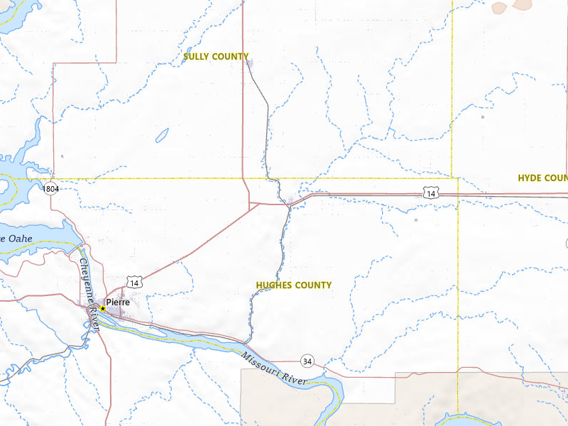 Radar-estimated hail-size map of the storm over Blunt, SD on Jul 7, 2026