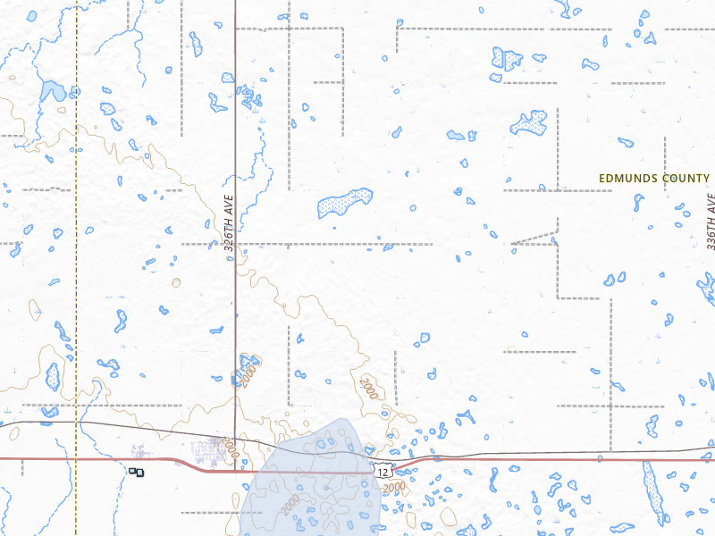 NEXRAD radar-signature map of the hail storm over Bowdle, SD on Apr 22, 2026