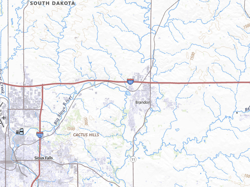 NEXRAD radar-signature map of the hail storm over Brandon, SD on Jul 25, 2026