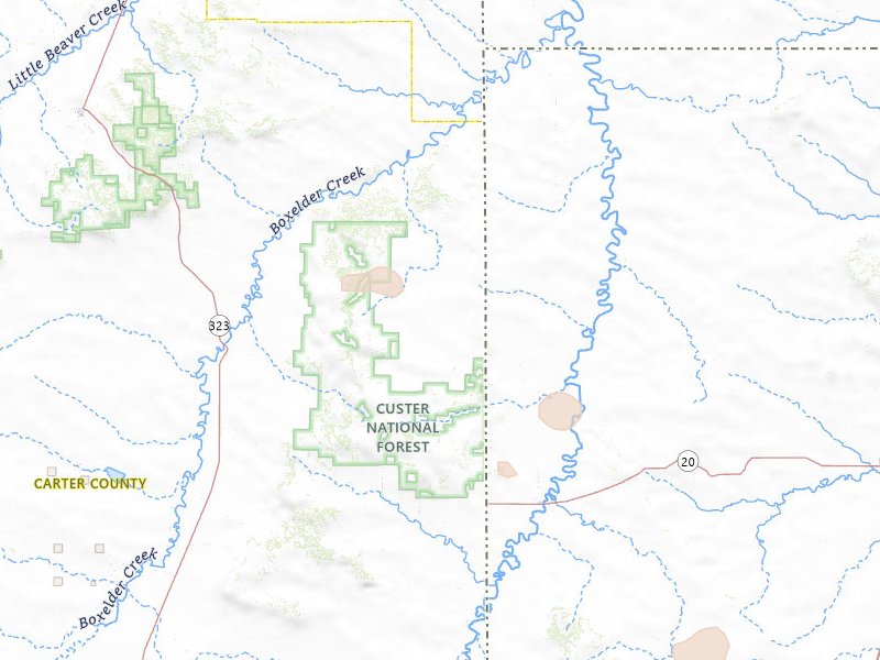 Radar-estimated hail-size map of the storm over Camp Crook, SD on Jul 28, 2026
