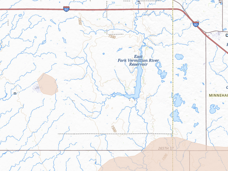 Radar-estimated hail-size map of the storm over Canistota, SD on Jun 27, 2026