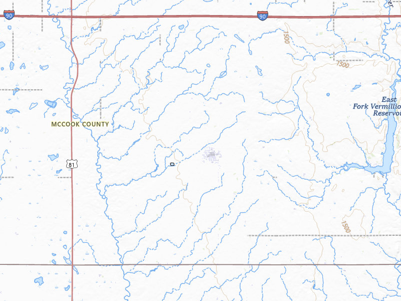 Radar-estimated hail-size map of the storm over Canistota, SD on Jun 30, 2026