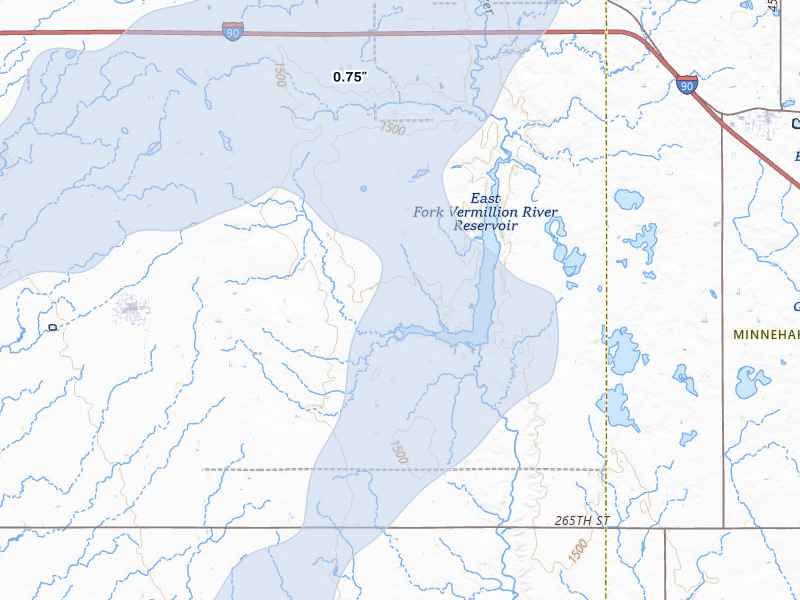 NEXRAD radar-signature map of the hail storm over Canistota, SD on Jun 30, 2026