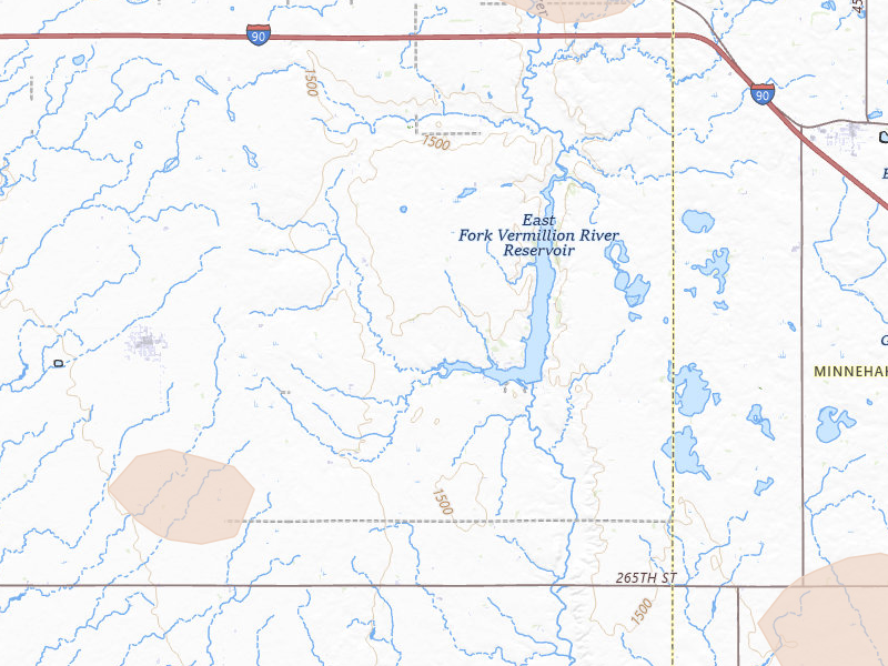 Radar-estimated hail-size map of the storm over Canistota, SD on Jul 25, 2026