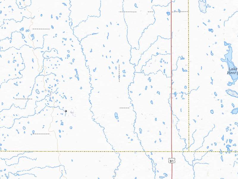 Radar-estimated hail-size map of the storm over Canova, SD on Jul 25, 2026