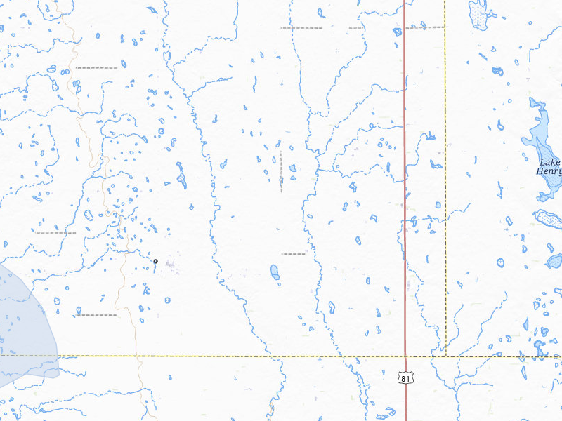 NEXRAD radar-signature map of the hail storm over Canova, SD on Jul 25, 2026