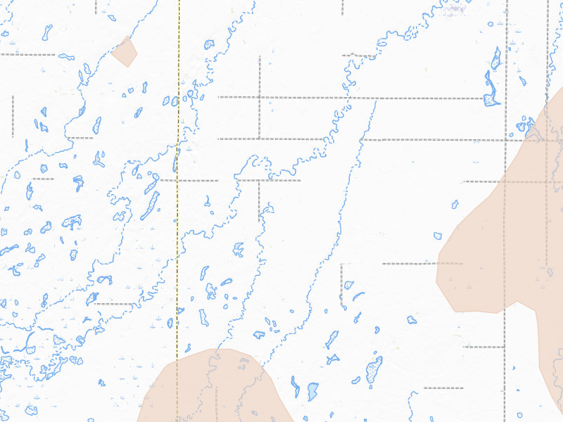 Radar-estimated hail-size map of the storm over Carthage, SD on Jun 9, 2026