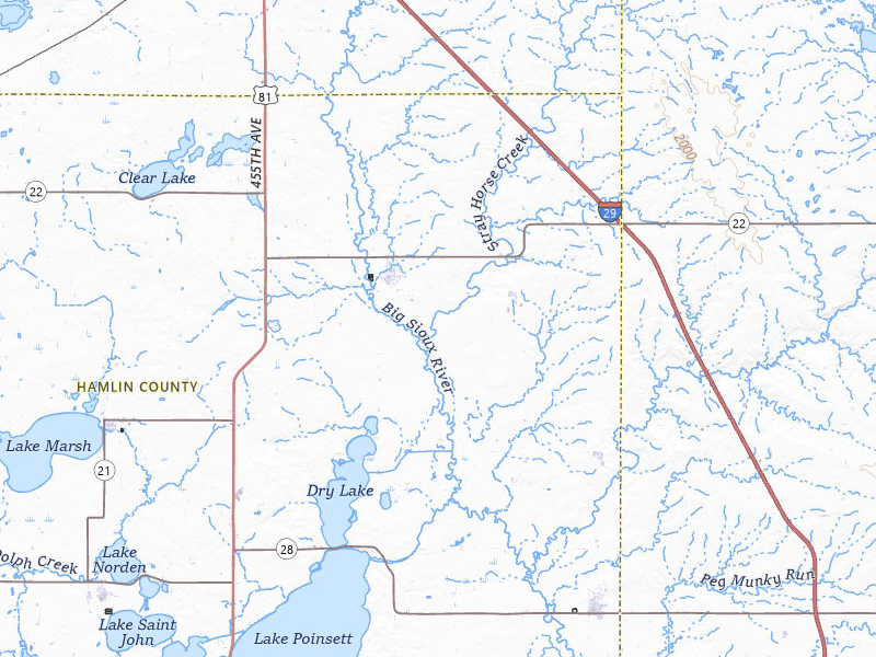 Radar-estimated hail-size map of the storm over Castlewood, SD on Jul 6, 2026