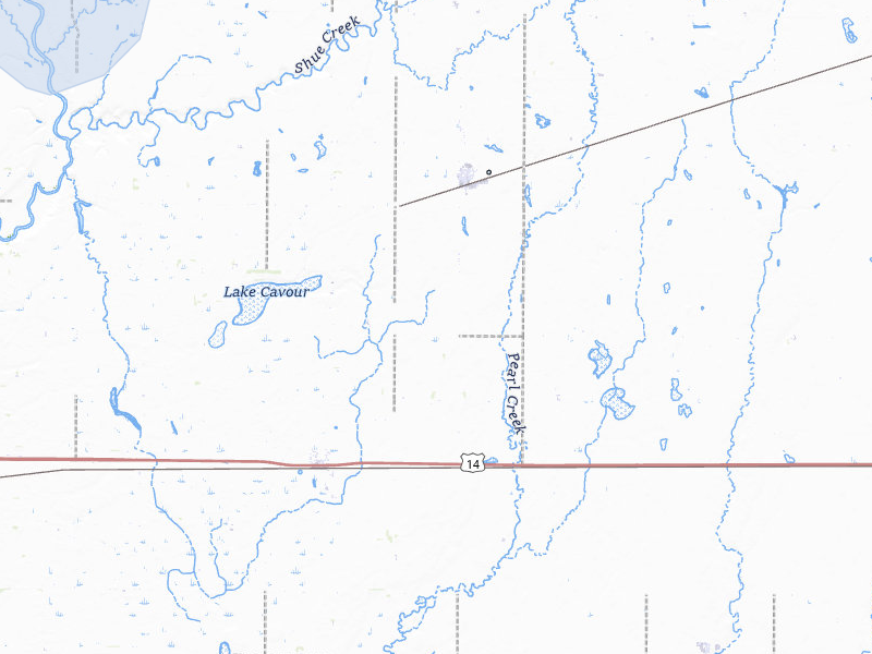 NEXRAD radar-signature map of the hail storm over Cavour, SD on Jun 27, 2026