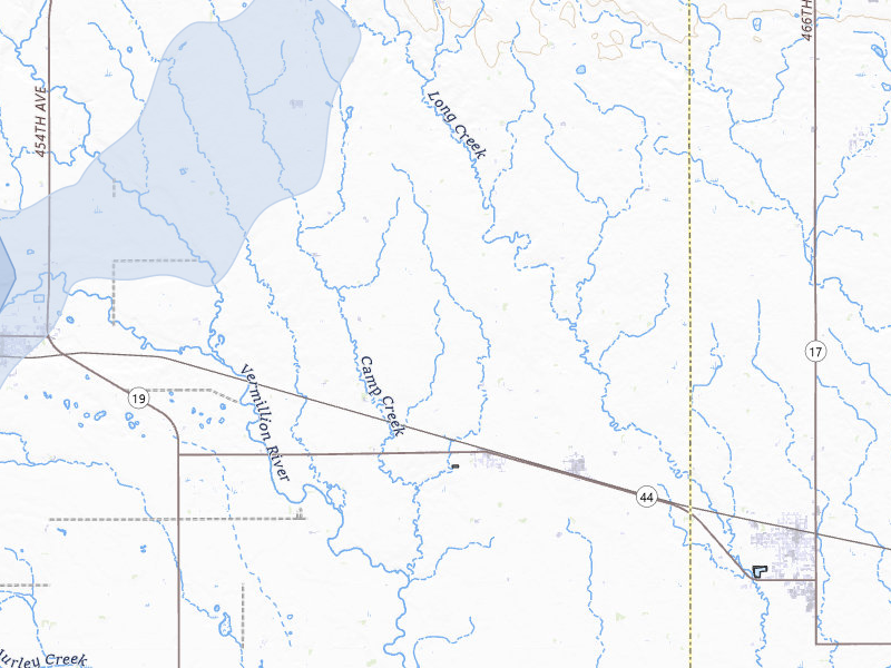 NEXRAD radar-signature map of the hail storm over Chancellor, SD on Jun 30, 2026