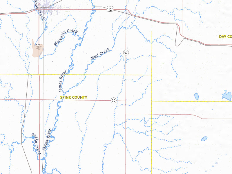 Radar-estimated hail-size map of the storm over Conde, SD on Apr 22, 2026