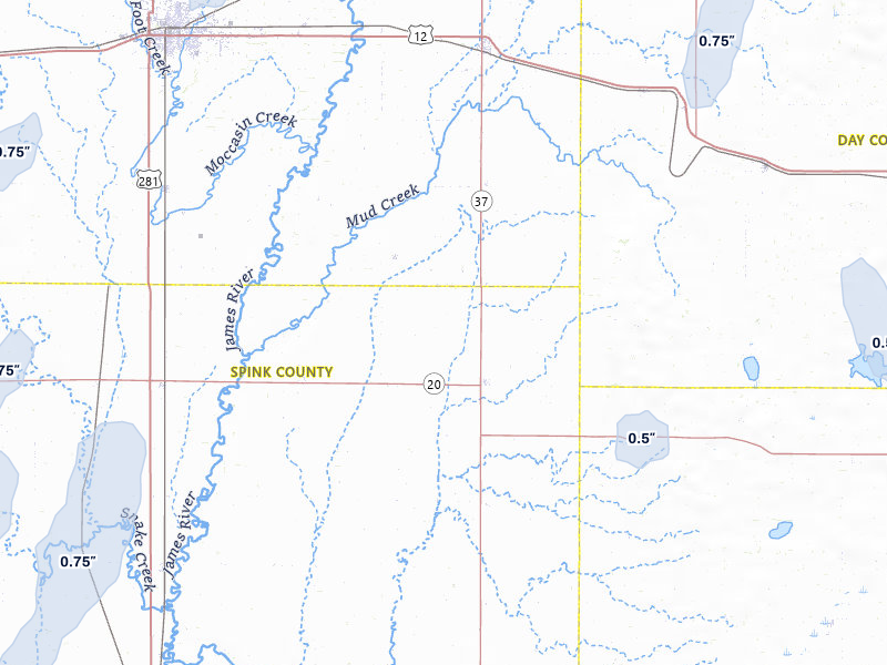 NEXRAD radar-signature map of the hail storm over Conde, SD on Apr 22, 2026
