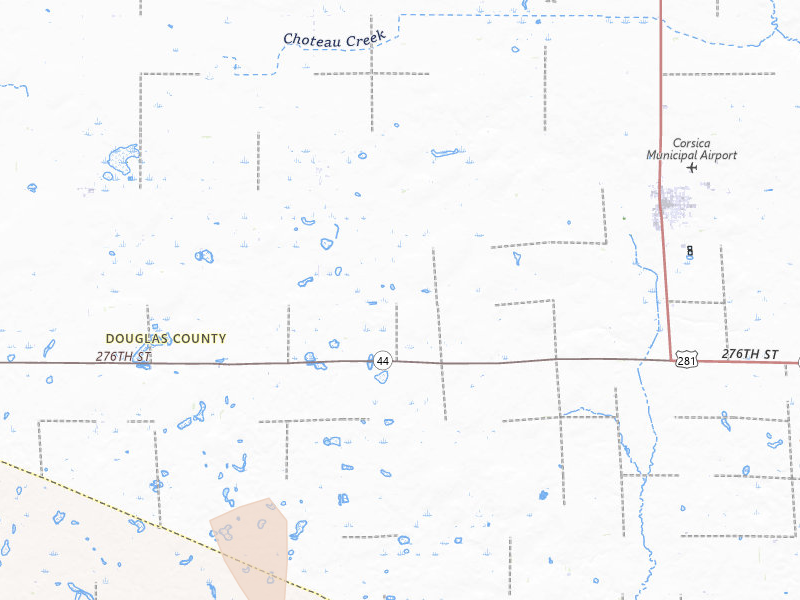 Radar-estimated hail-size map of the storm over Corsica, SD on Jun 30, 2026