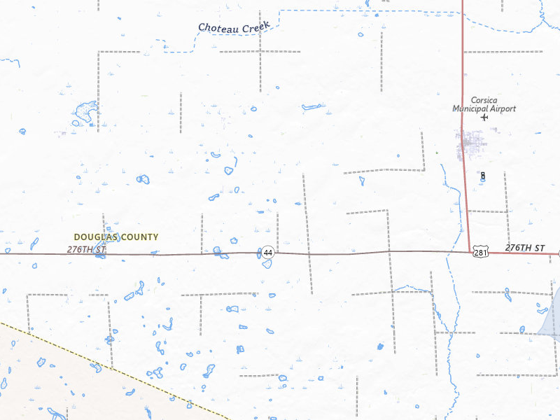 NEXRAD radar-signature map of the hail over Corsica, SD