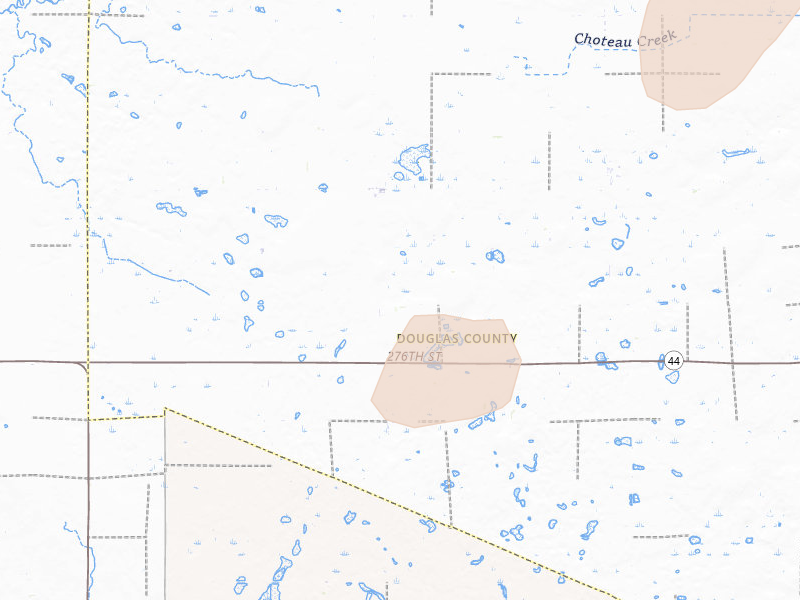 Radar-estimated hail-size map of the storm over Corsica, SD on Sep 4, 2026