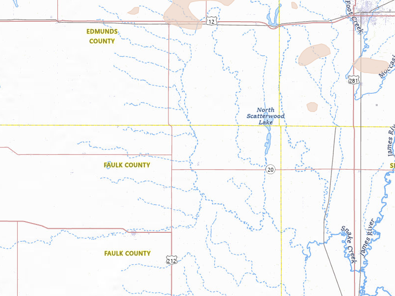 Radar-estimated hail-size map of the storm over Cresbard, SD on Jul 25, 2026
