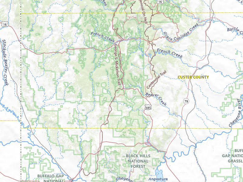 NEXRAD radar-signature map of the hail storm over Custer, SD on Jul 30, 2026