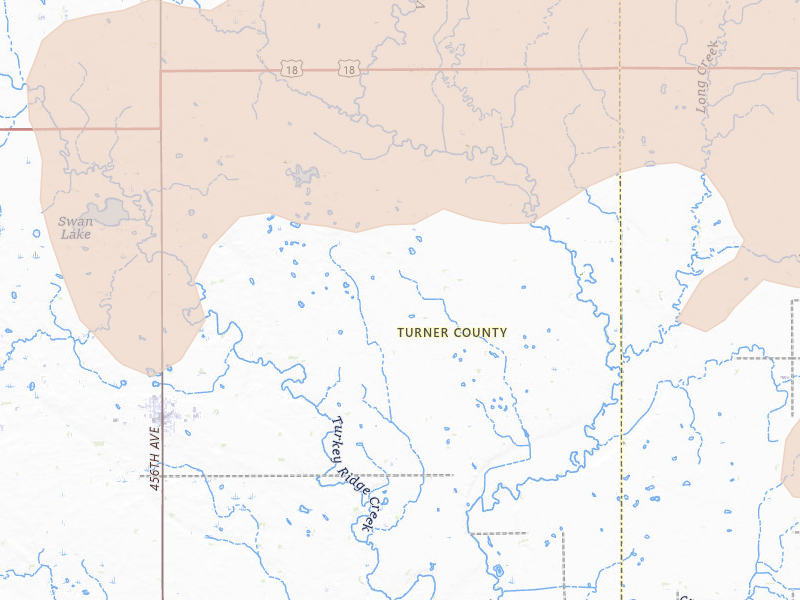 Radar-estimated hail-size map of the storm over Davis, SD on Jun 27, 2026