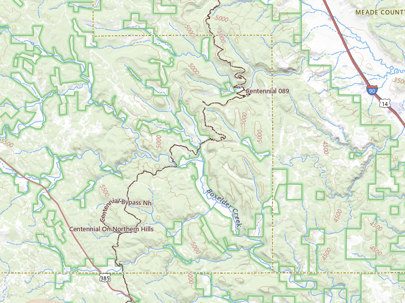Radar-estimated hail-size map of the storm over Deadwood, SD on Jun 6, 2026
