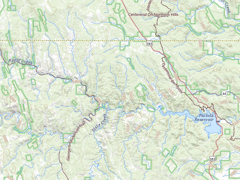 NEXRAD radar-signature map of the hail storm over Deadwood, SD on Jul 9, 2026