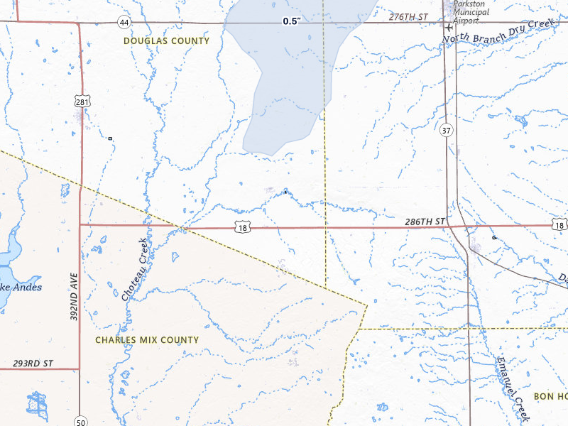 NEXRAD radar-signature map of the hail storm over Delmont, SD on May 17, 2026