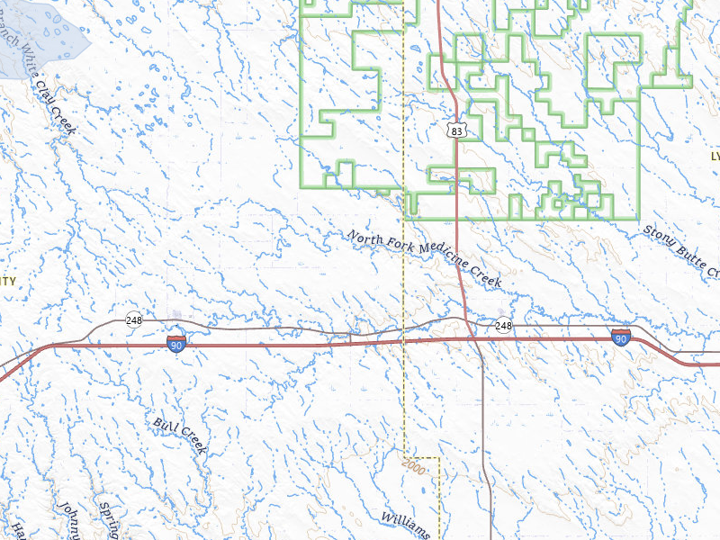 NEXRAD radar-signature map of the hail storm over Draper, SD on Jul 3, 2026