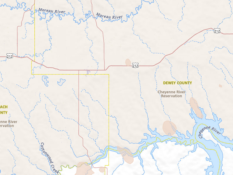 Radar-estimated hail-size map of the storm over Eagle Butte, SD on May 30, 2026