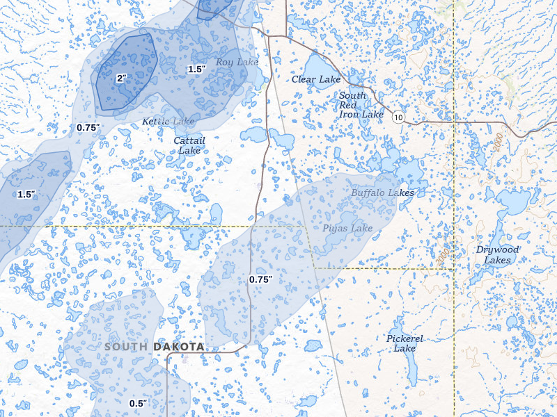 NEXRAD radar-signature map of the hail storm over Eden, SD on Jun 29, 2026
