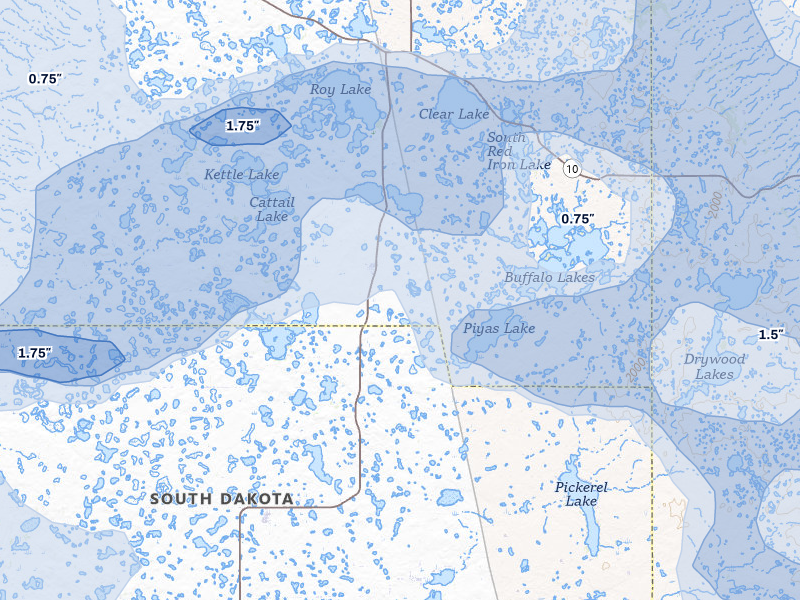 NEXRAD radar-signature map of the hail storm over Eden, SD on Jul 7, 2026