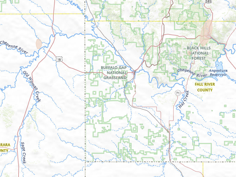 Radar-estimated hail-size map of the storm over Edgemont, SD on Jun 6, 2026