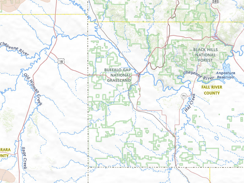 Radar-estimated hail-size map of the storm over Edgemont, SD on Jul 8, 2026